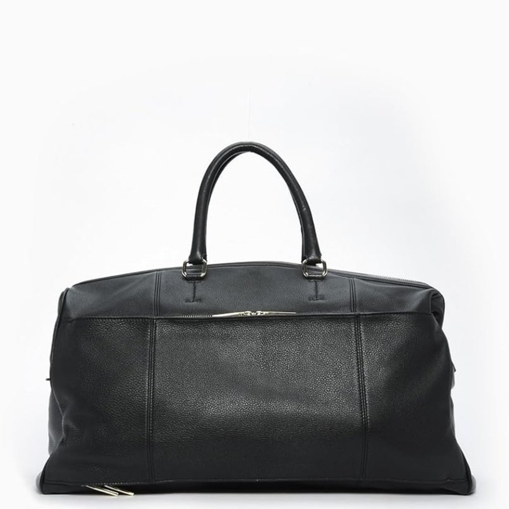 Danier Black Pebble Leather Duffle